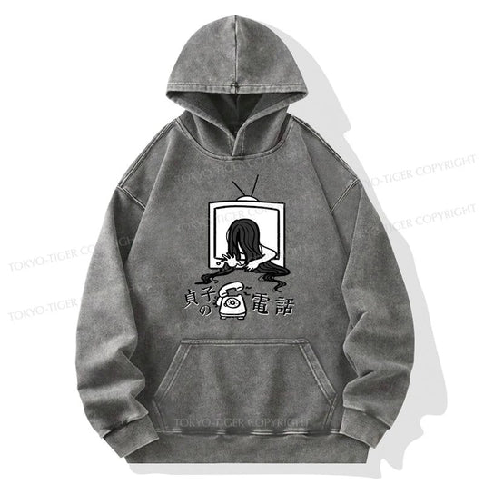 Tokyo-Tiger The Ring Sadako Washed Hoodie