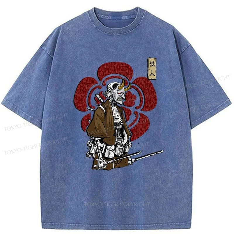 Tokyo-Tiger Japanese Ronin Washed T-Shirt