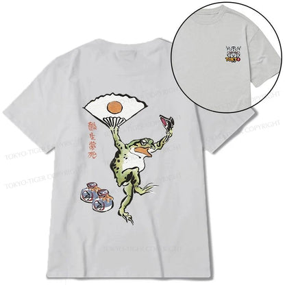 Tokyo-Tiger Dancing Frog Japanese Front Back Classic T-Shirt