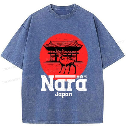 Tokyo-Tiger Nara Japan City Vintage Washed T-Shirt