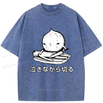 Tokyo-Tiger Crying Onion Japanese Washed T-Shirt