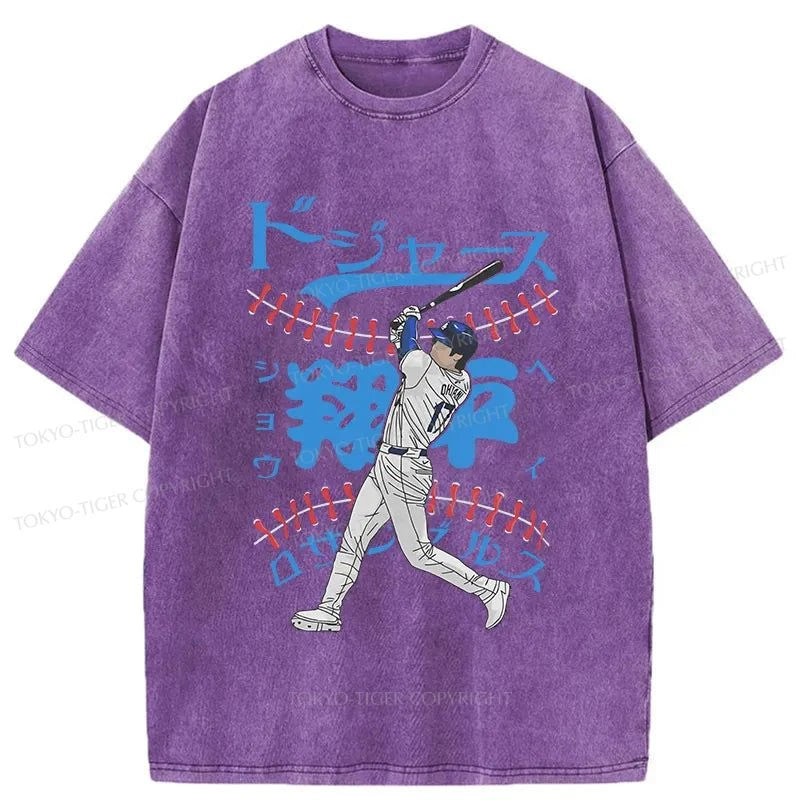 Tokyo-Tiger Japanese Shohei Ohtani Washed T-Shirt