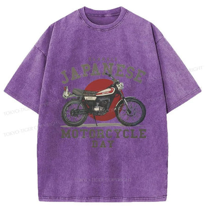 Tokyo-Tiger Japanese Motorcycle Washed T-Shirt