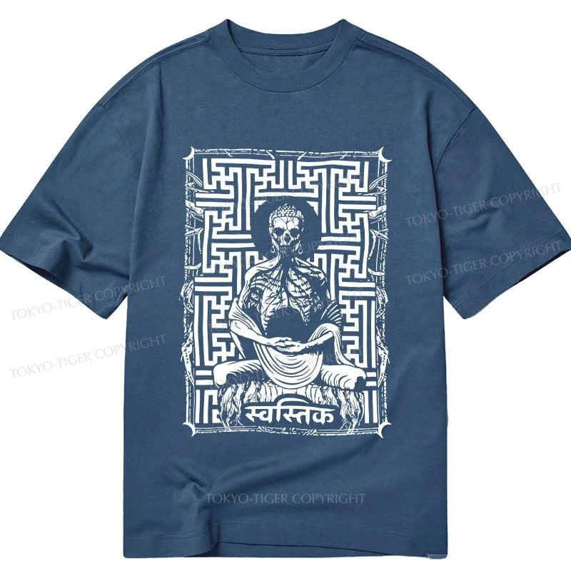 Tokyo-Tiger Sayagata Buddha Graphic Classic T-Shirt