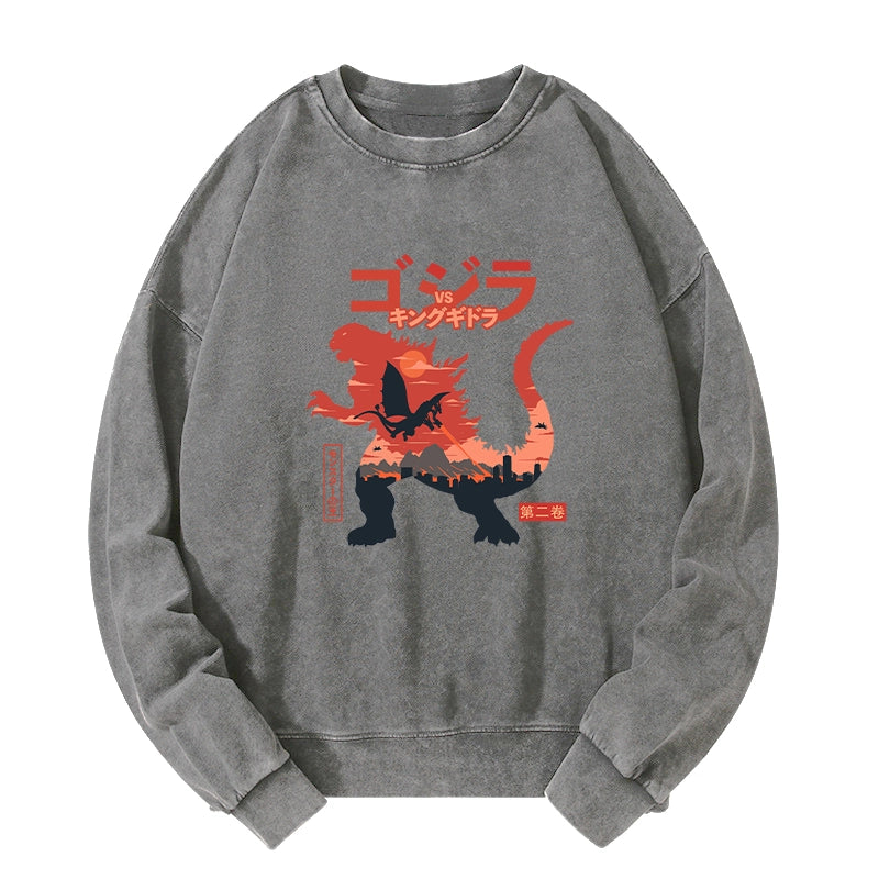 Tokyo-Tiger King of the Monsters Washed Sweatshirt