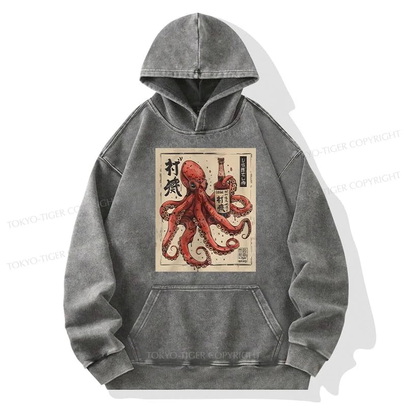 Tokyo-Tiger Osaka Saké Octopus Washed Hoodie