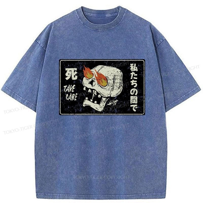 Tokyo-Tiger Take Care Japanese Washed T-Shirt