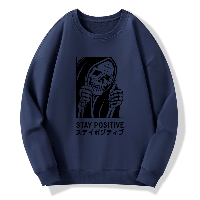 Tokyo-Tiger Stay Positive Skeleton Sweatshirt