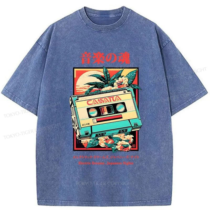 Tokyo-Tiger Beams Music Souls Japanese Washed T-Shirt