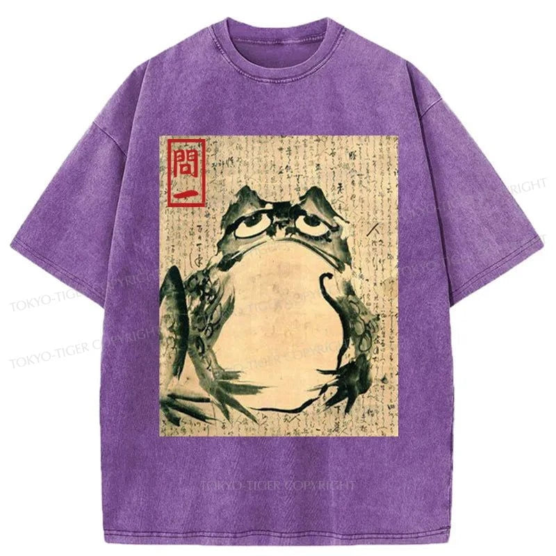 Tokyo-Tiger Throwback Frog Japanese Washed T-Shirt