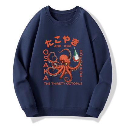 Tokyo-Tiger Octopus Drinks Soju Sweatshirt