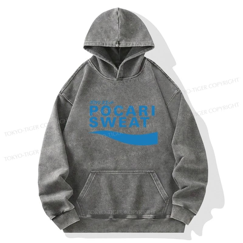 Tokyo-Tiger POCARI SWEAT Blue Washed Hoodie