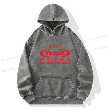 Tokyo-Tiger Yakult Logo Washed Hoodie