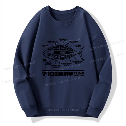 Tokyo-Tiger Tuna Dissection Map Japanese Sweatshirt