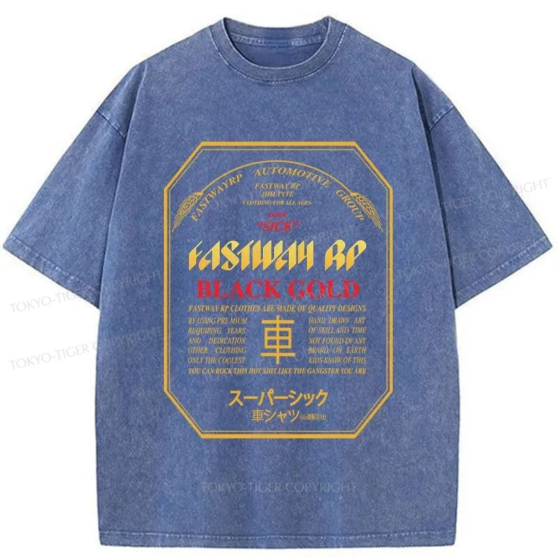 Tokyo-Tiger Fastway Beer Japanese Washed T-Shirt