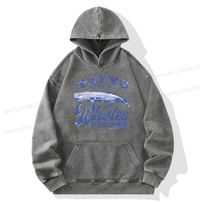 Tokyo-Tiger Japan Taiyo Whales Washed Hoodie