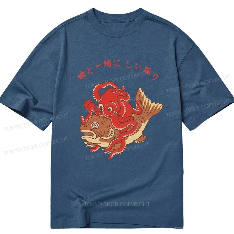 Tokyo-Tiger Octopus And Koi Dance Together Classic T-Shirt