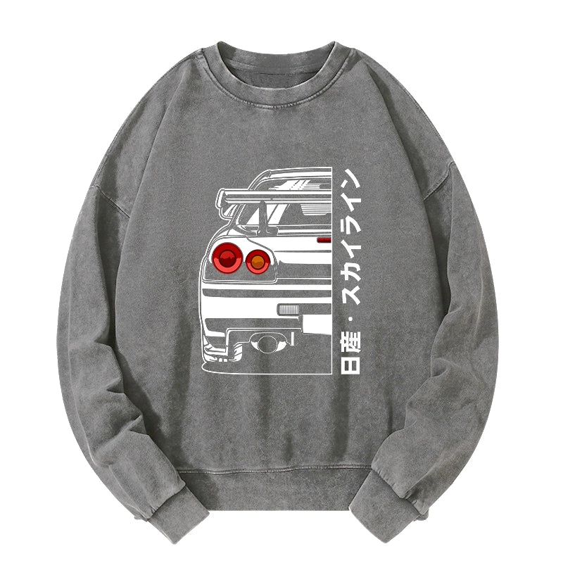 Tokyo-Tiger Nissan Skyline GTR R34 Washed Sweatshirt