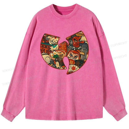 Tokyo-Tiger Wutang Clan Japanese Washed Long Sleeve T-Shirt