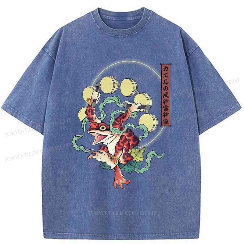 Tokyo-Tiger Frog Monster Japanese Washed T-Shirt