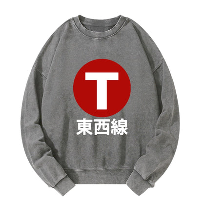 Tokyo-Tiger Tozai Line Kyoto Washed Sweatshirt