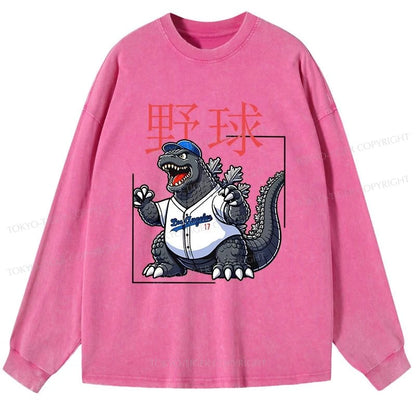 Tokyo-Tiger Baseball Is My Favorite Sport Washed Long Sleeve T-Shirt