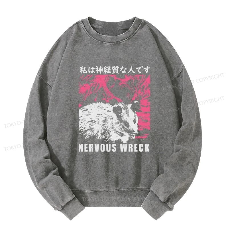 Tokyo-Tiger Nervous Wreck Washed Sweatshirt