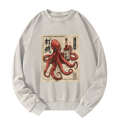 Tokyo-Tiger Osaka Saké Octopus Washed Sweatshirt