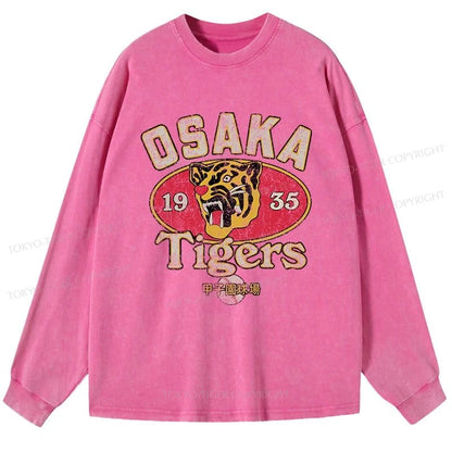 Tokyo-Tiger Osaka Tigers 1935 Washed Long Sleeve T-Shirt