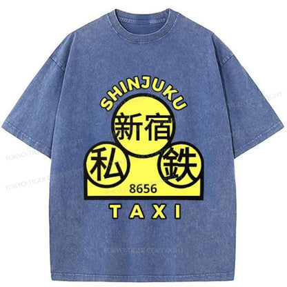 Tokyo-Tiger Shinjuku Taxi Washed T-Shirt