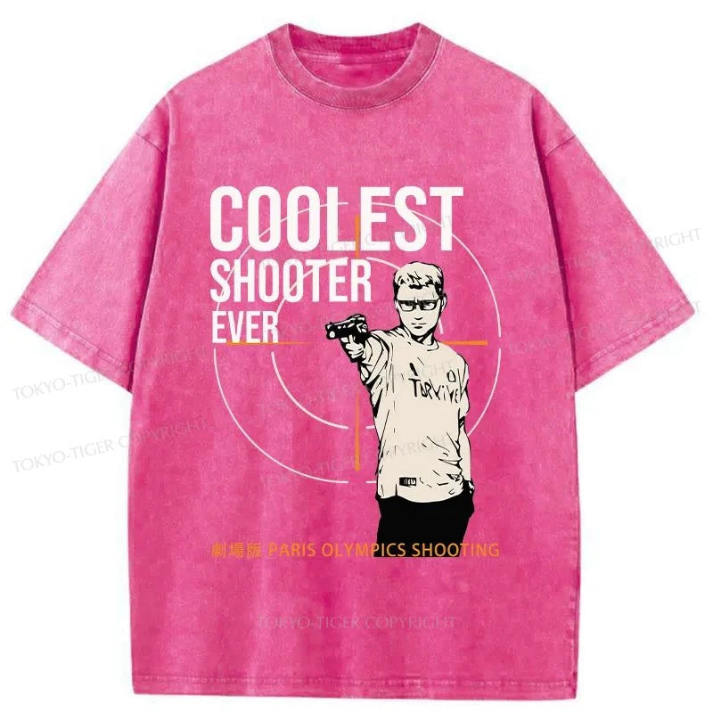 Tokyo-Tiger Coolest Shooter Ever Washed T-Shirt