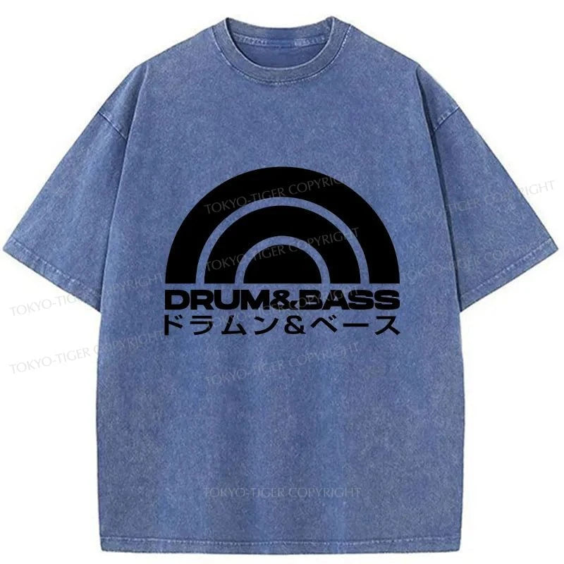 Tokyo-Tiger Drum & Bass Disc Washed T-Shirt