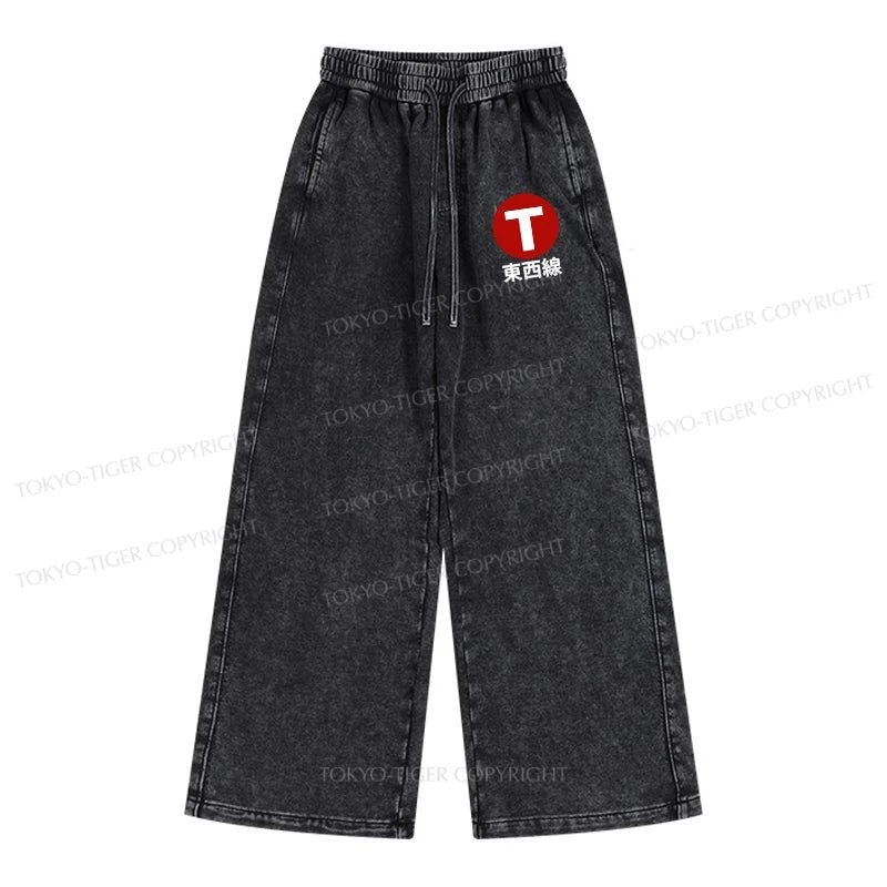 Tokyo-Tiger Tozai Line Kyoto Washed Sweatpants