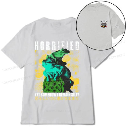 Tokyo-Tiger Horrified Two Frogs Funny Front Back Classic T-Shirt