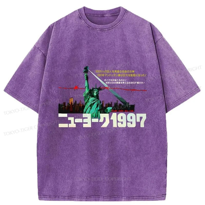 Tokyo-Tiger Escape From New York 1997 Washed T-Shirt