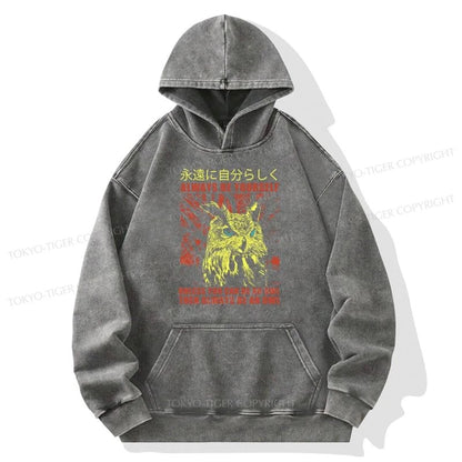 Tokyo-Tiger Always Be Yourself Japanese Washed Hoodie