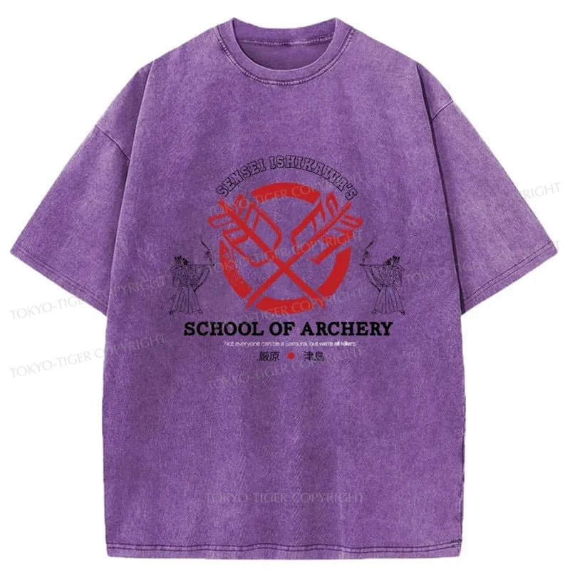 Tokyo-Tiger School Of Archery Japanese Washed T-Shirt