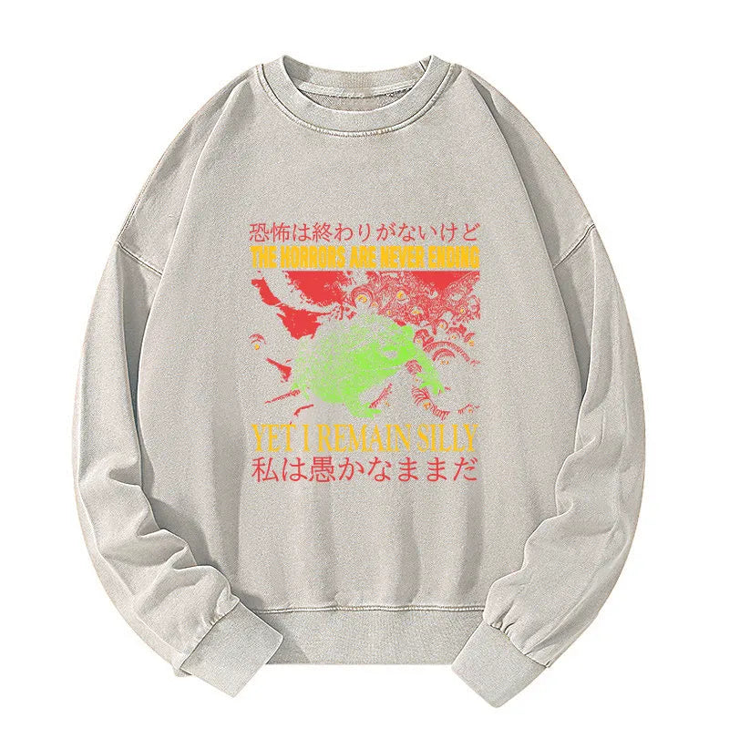 Tokyo-Tiger The Horrors Japanese Frog Washed Sweatshirt