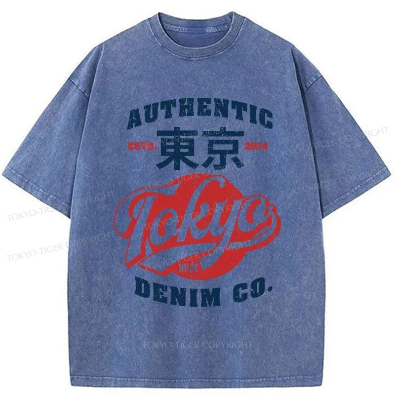 Tokyo-Tiger Retro Japan Tokyo Washed T-Shirt