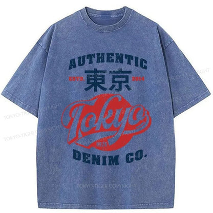 Tokyo-Tiger Retro Japan Tokyo Washed T-Shirt