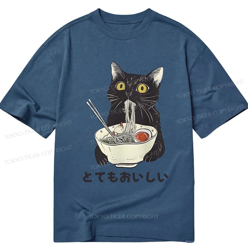 Tokyo-Tiger Cats Eat Ramen Noodles Classic T-Shirt