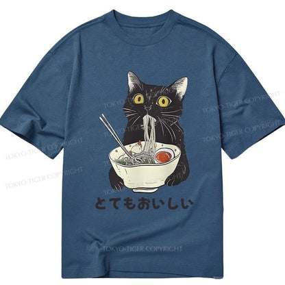 Tokyo-Tiger Cats Eat Ramen Noodles Classic T-Shirt