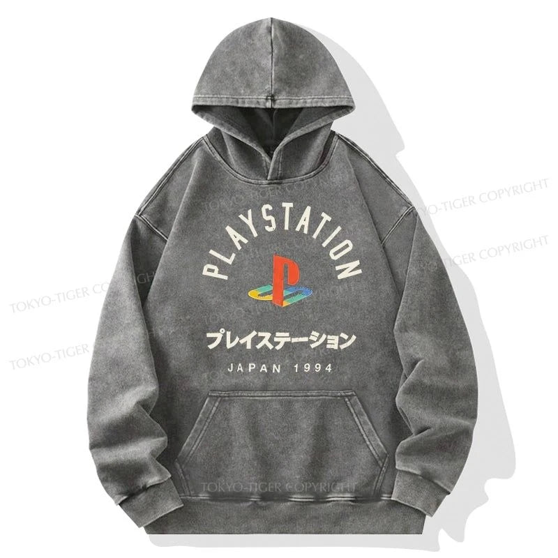 Tokyo-Tiger PlayStation Logo Japan Washed Hoodie