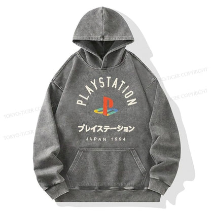 Tokyo-Tiger PlayStation Logo Japan Washed Hoodie