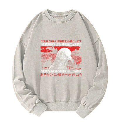 Tokyo-Tiger Eldritch Horror Pigeon Washed Sweatshirt
