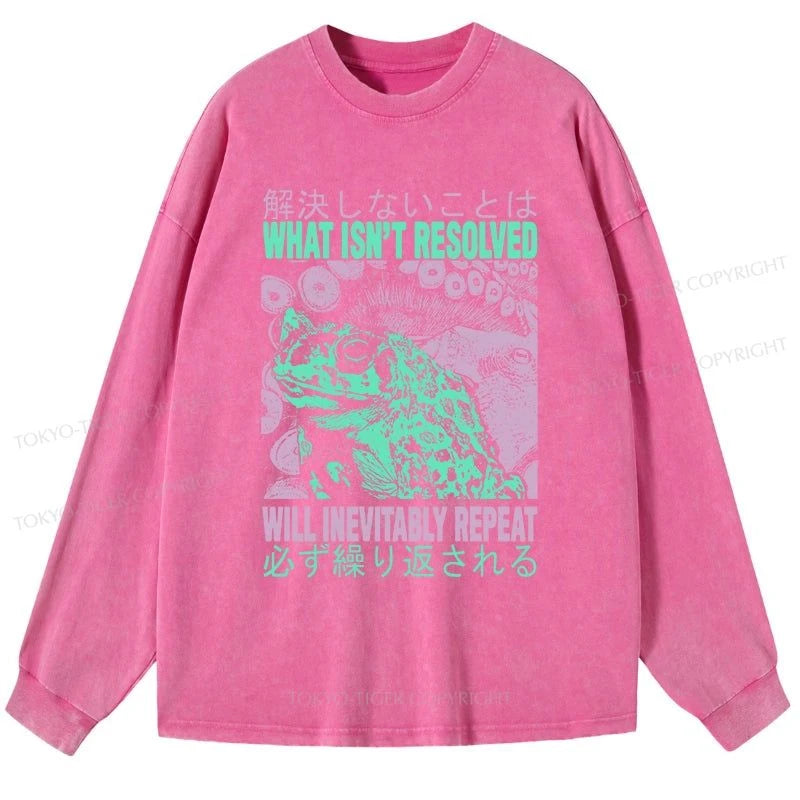 Tokyo-Tiger What Ist Resolved Forg Washed Long Sleeve T-Shirt