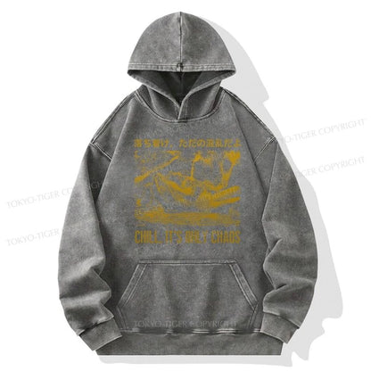 Tokyo-Tiger Cool Frog Japanese Washed Hoodie