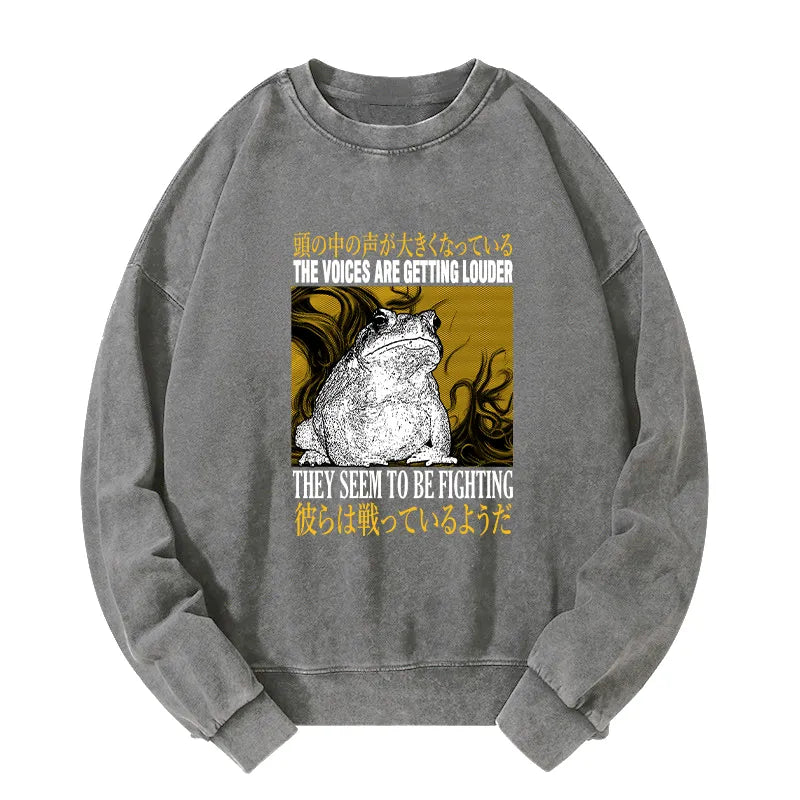 Tokyo-Tiger The Voices Are Getting Louder Frog Washed Sweatshirt