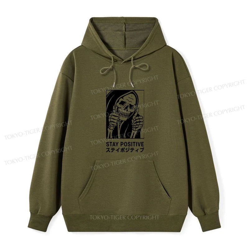 Tokyo-Tiger Stay Positive Skeleton Classic Hoodie