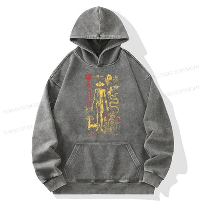 Tokyo-Tiger Spooky Ghost Japanese Washed Hoodie